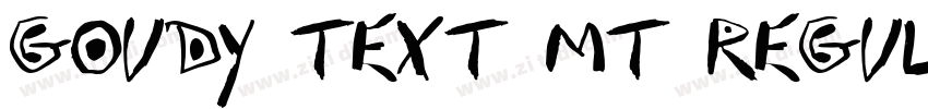 Goudy Text MT Regula字体转换